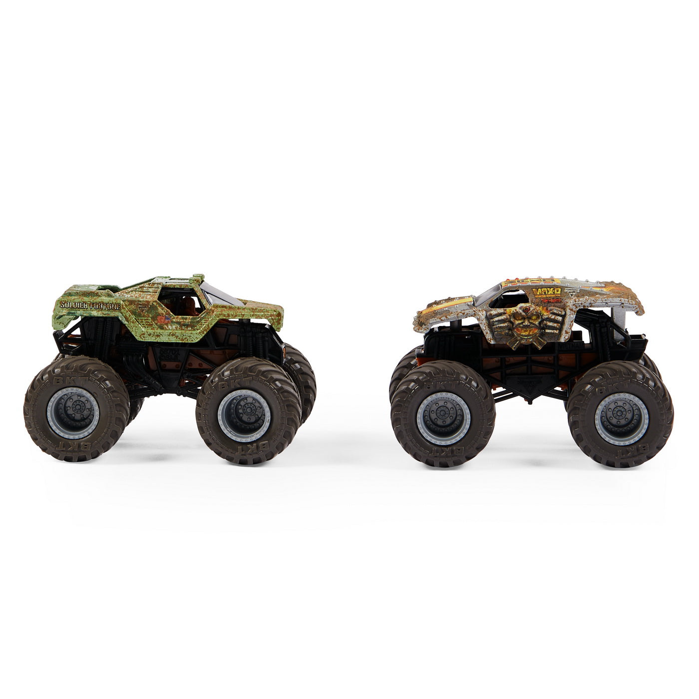 Monster jam set 2 masinute soldier fortune si max-d color change