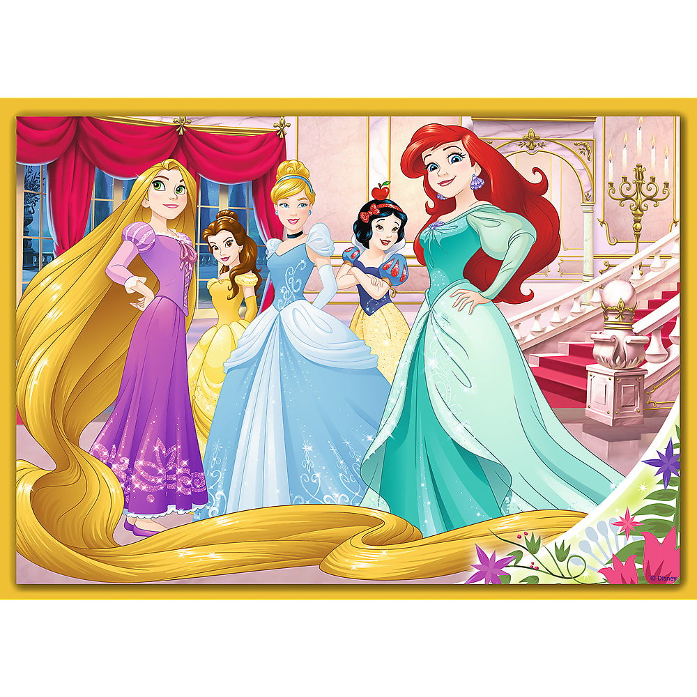 Puzzle trefl 4in1 disney princess -  ziua fericita