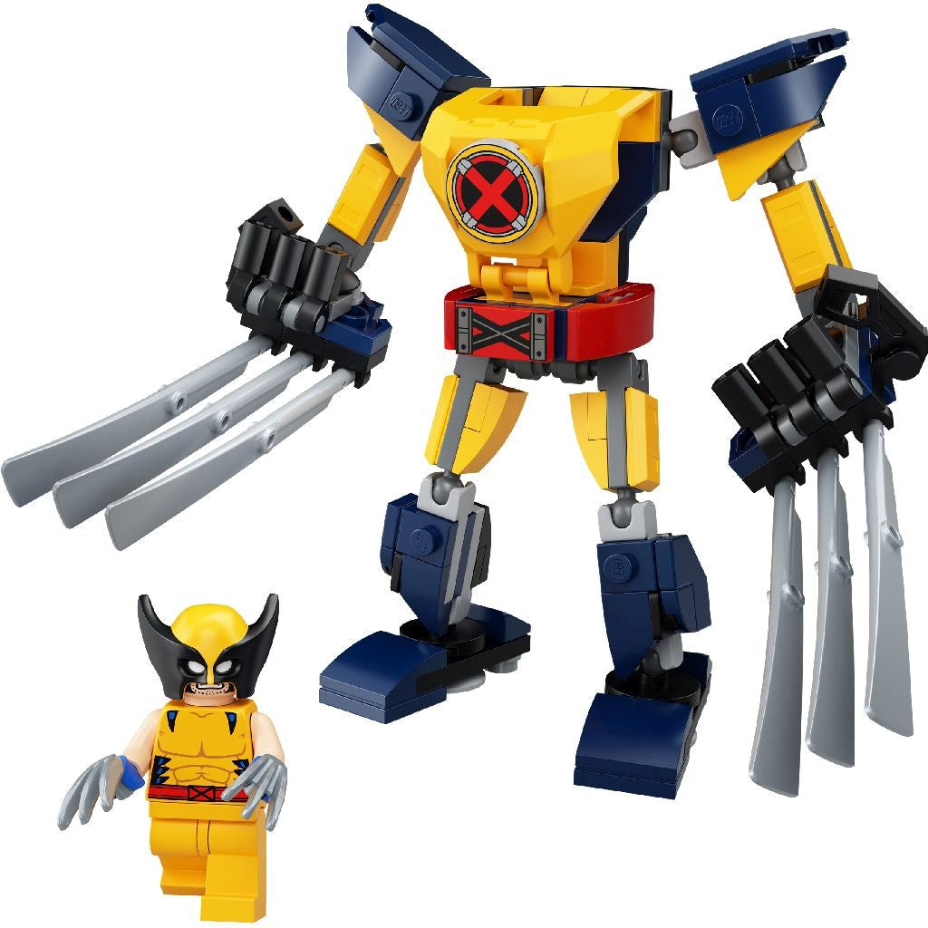 Lego superheroes armura de robot a lui wolverine 76202