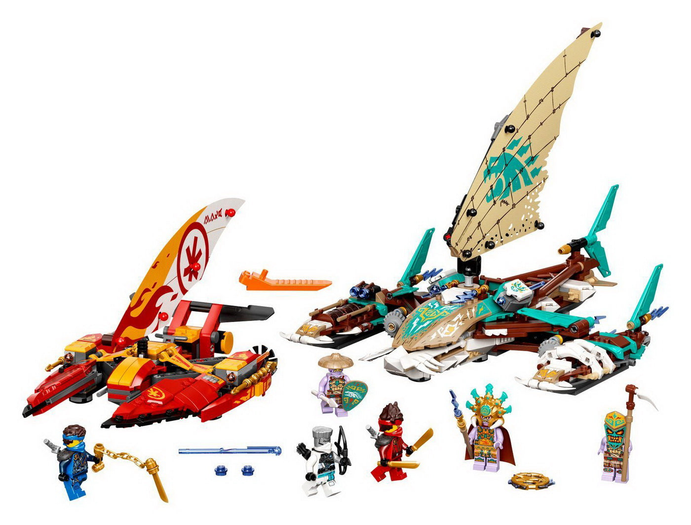 Lego ninjago lupta pe mare cu catamaranul 71748