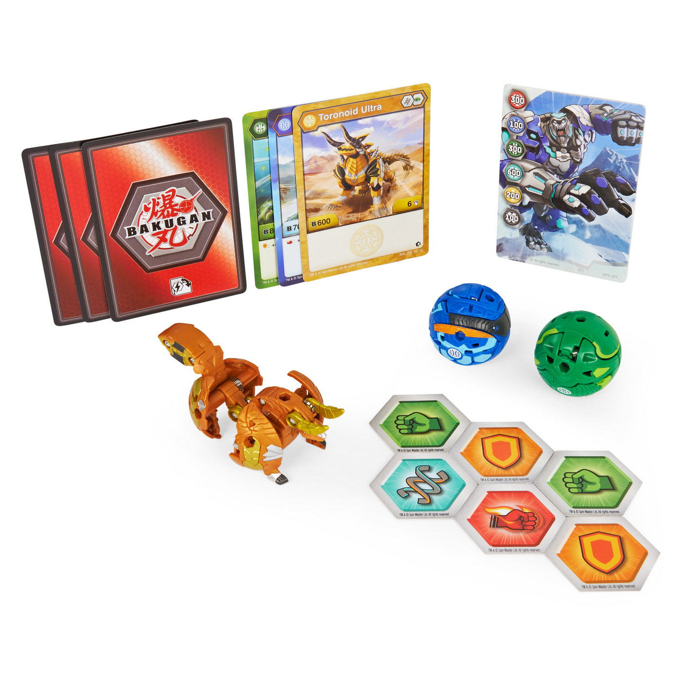 Bakugan s3 pachet starter toronoid ultra, jetra si auratoa