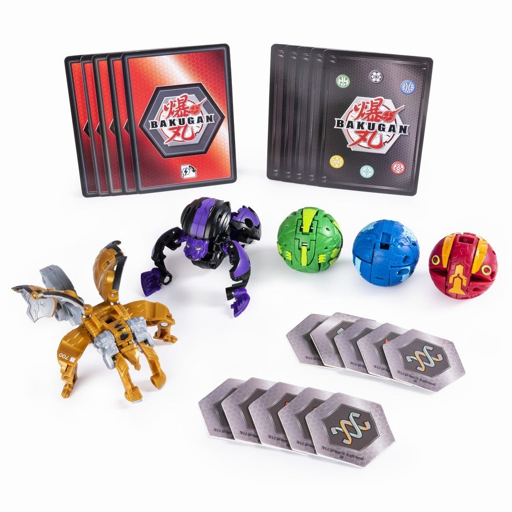 Bakugan set de lupta cu 5 bile darkus hydorous si aurelus garganoid