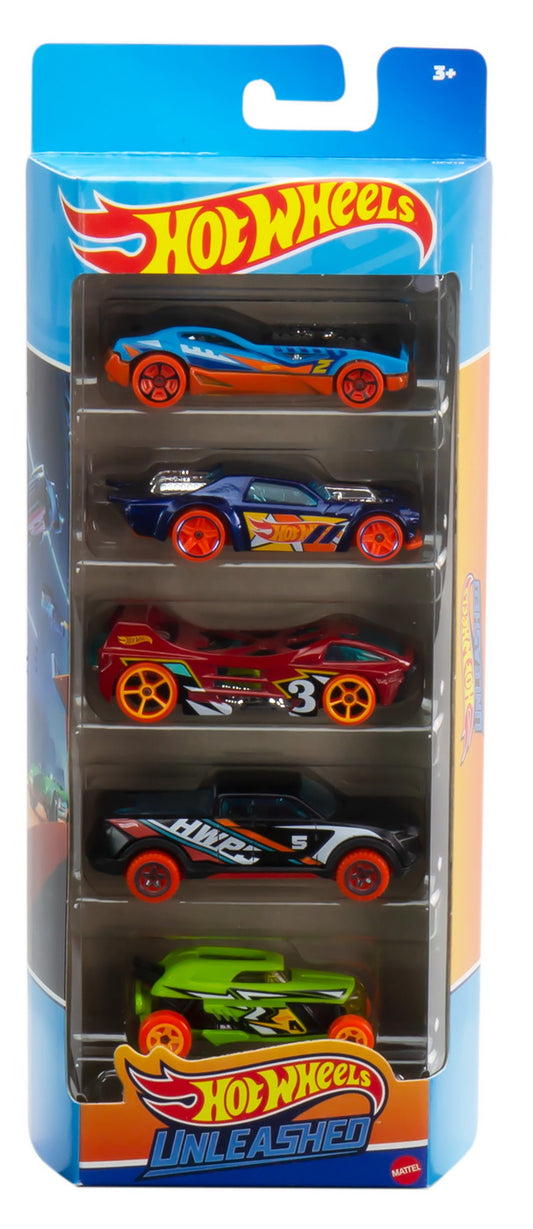 Set 5 masini hot wheels unleashed