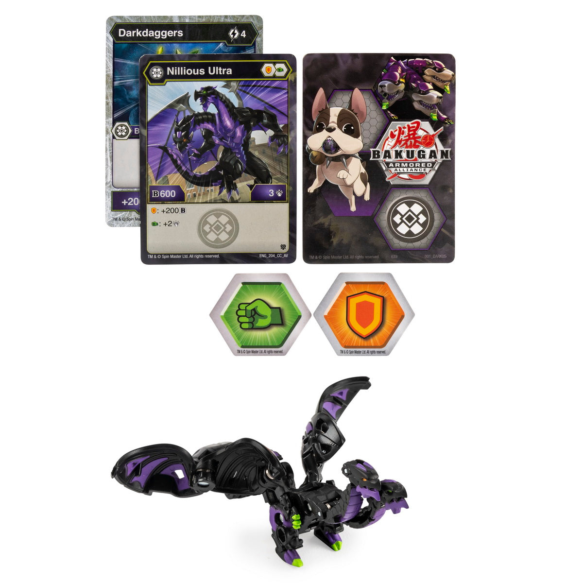 Bakugan s2 bila ultra nillious cu card baku-gear