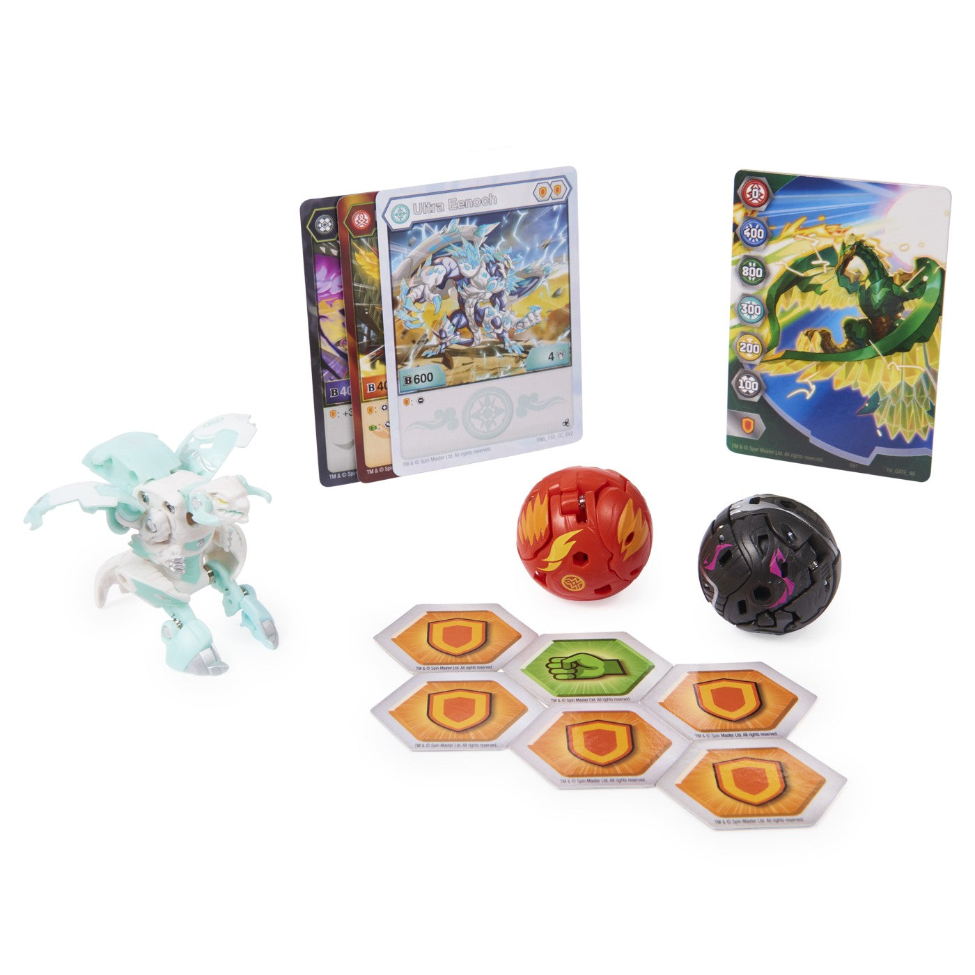 Bakugan pachet starter 3 bakugani s4 eenoch ultra, neo pegatrix si pharol