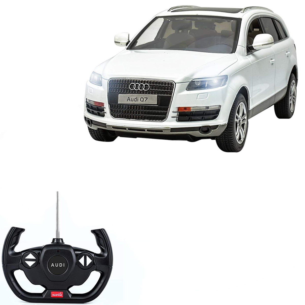 Masina cu telecomanda audi q7 alb scara 1 la 14