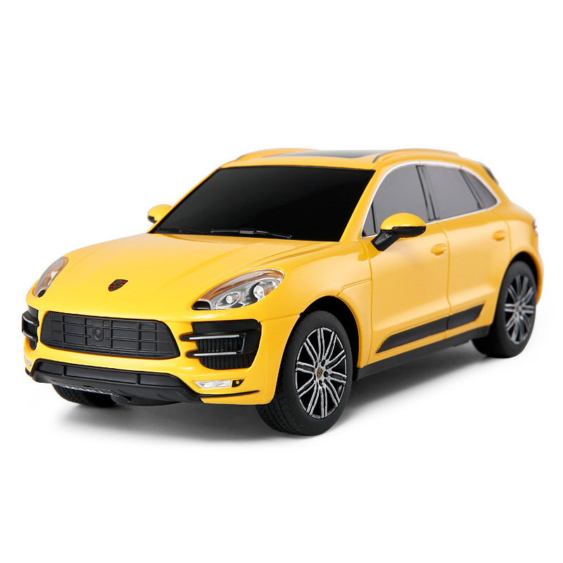 Masina cu telecomanda porsche macan turbo galbena scara 1 la 14