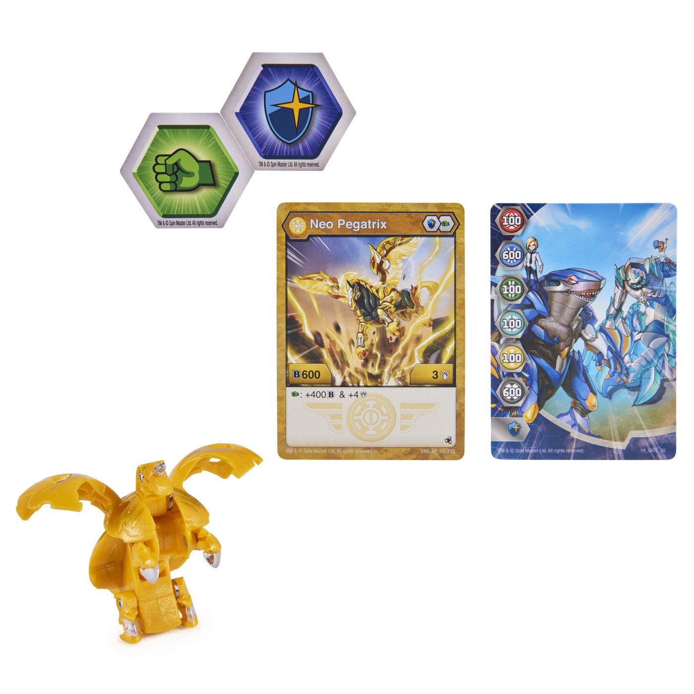 Bakugan s4 bila clasica neo pegatrix galben