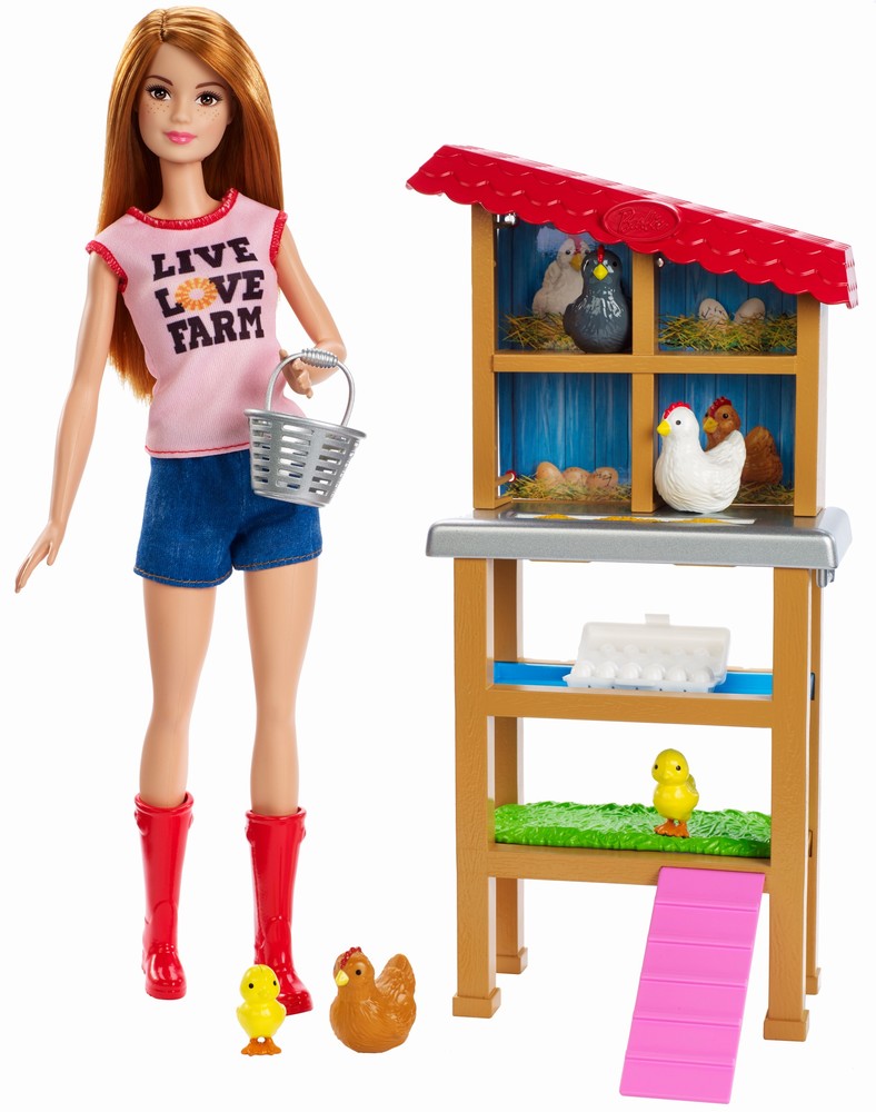 Barbie cariere set mobilier cu papusa la ferma