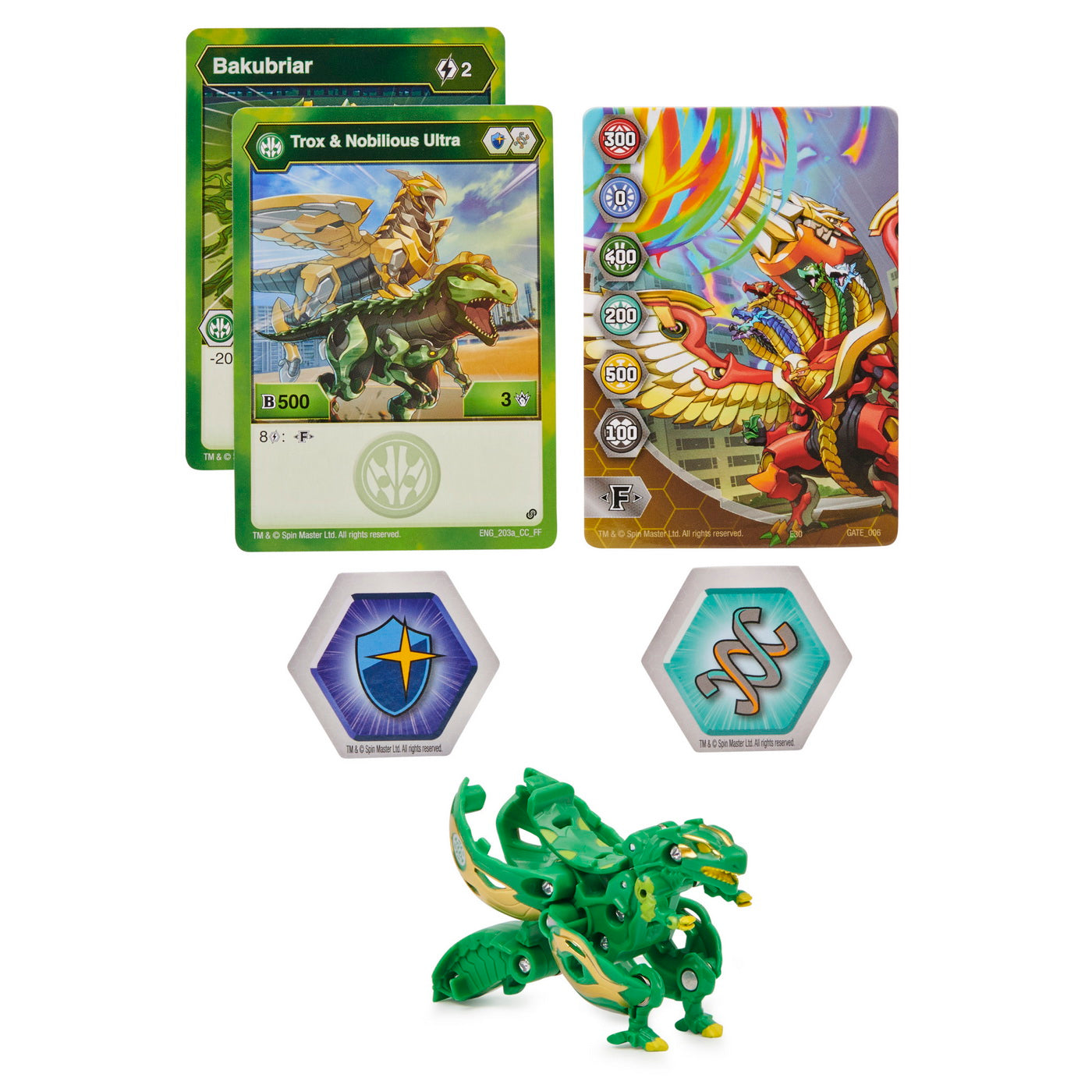 Bakugan s2 bila ultra trox nobilious cu card baku-gear