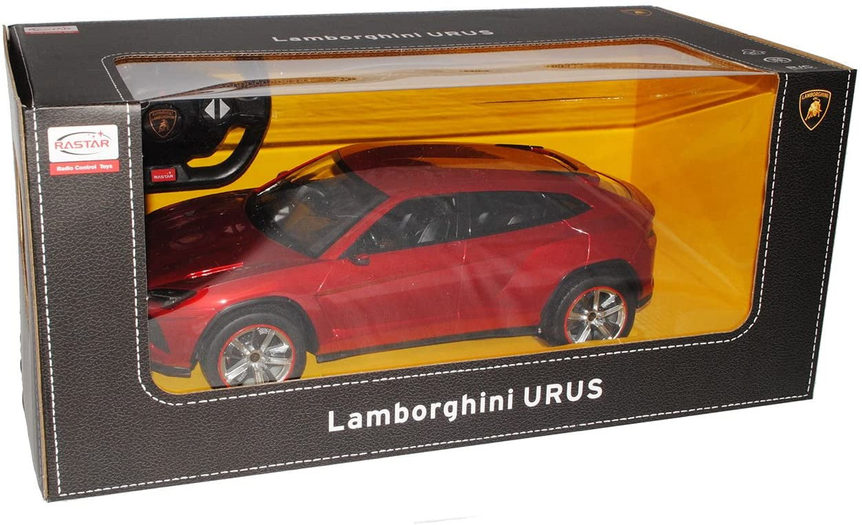 Masina cu telecomanda lamborghini urus visiniu cu scara 1 la 14