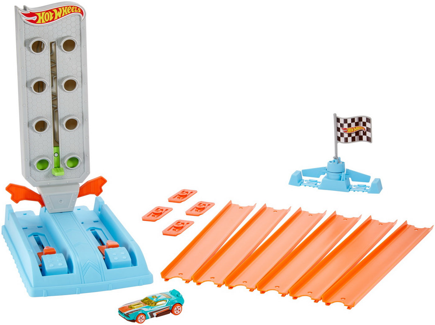 Hot wheels lansator cu masinuta pista pentru acceleratii maxime