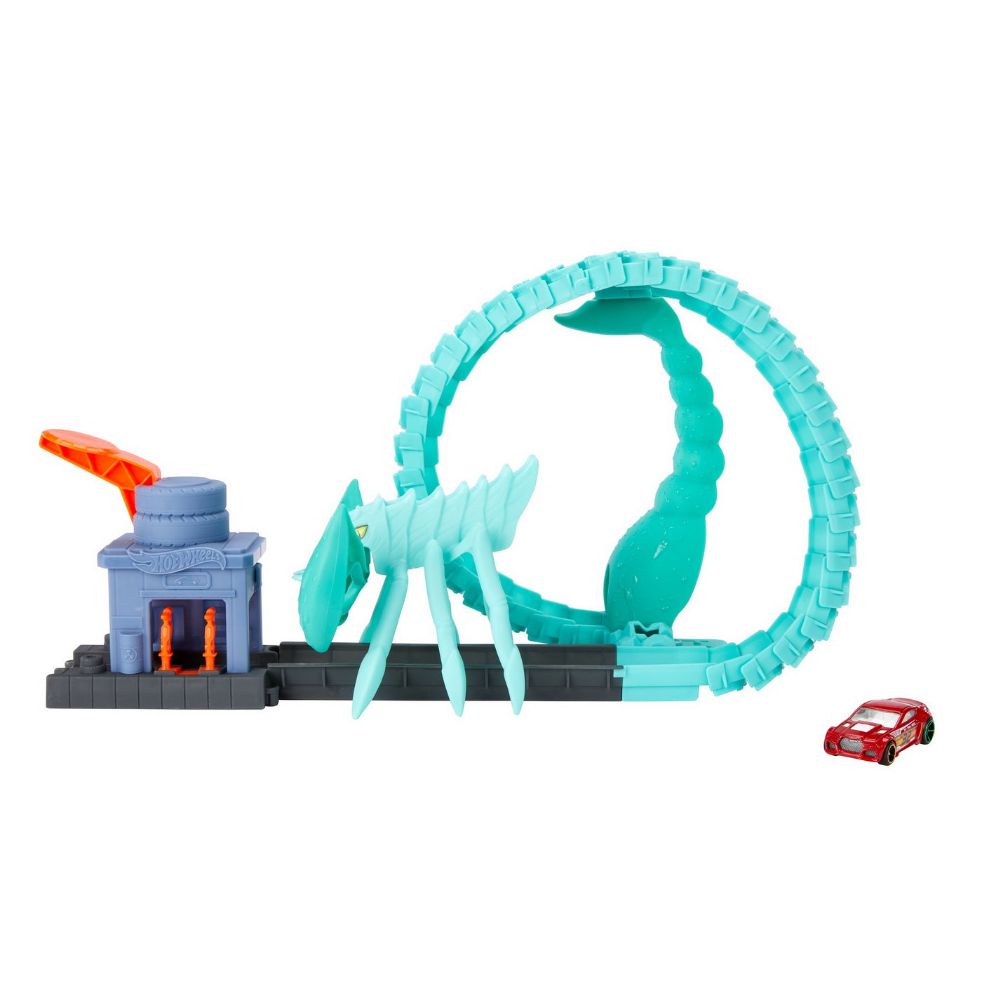 Hot wheels city cursa cu obstacol atacul scorpionului