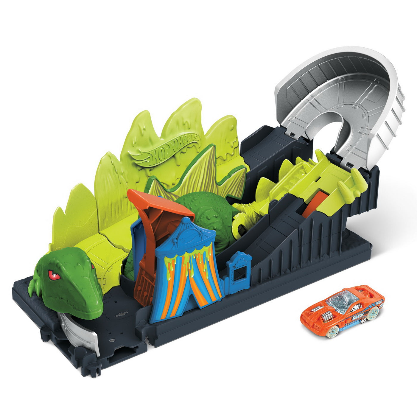 Hot wheels city cursa cu obstacol atacul dino