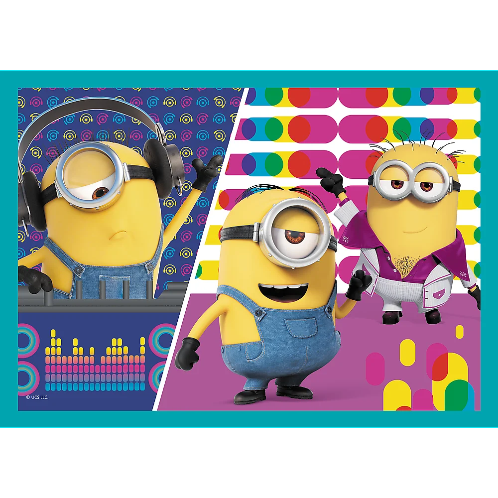 Puzzle trefl minions 4in1 lumea fericita a minionilor