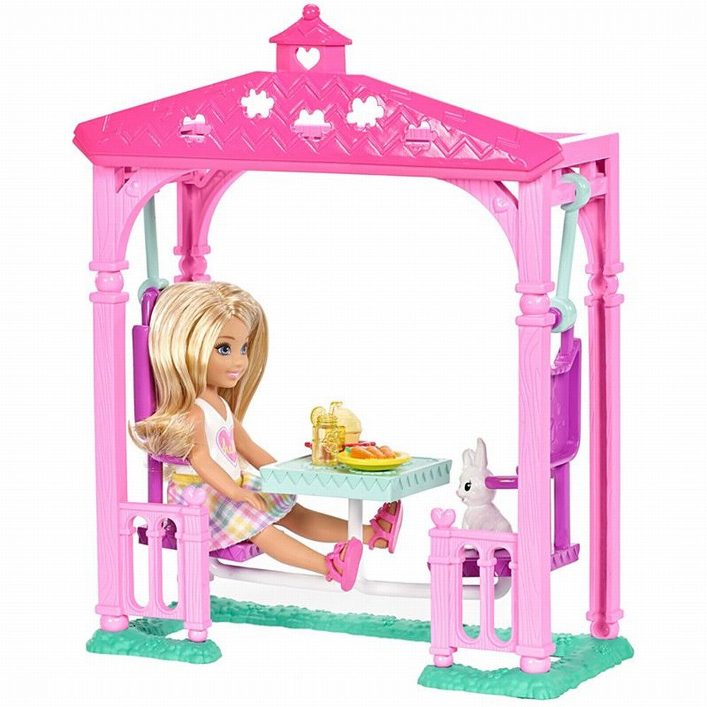 Barbie papusica chelsea set picnic cu animalut