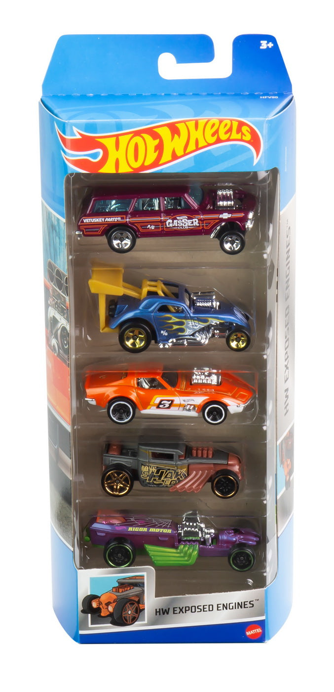 Set 5 masini hot wheels exposed engines