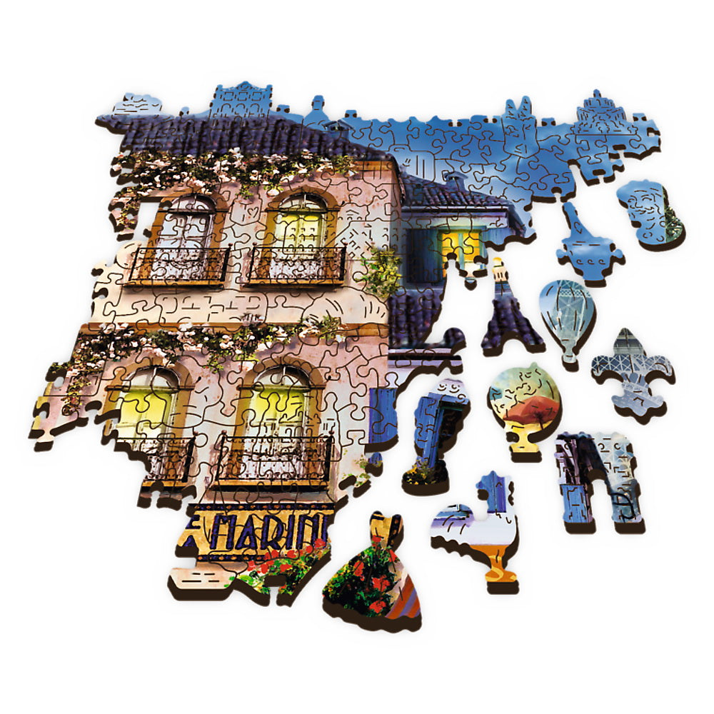 Puzzle trefl din lemn 1000 piese strada franceza