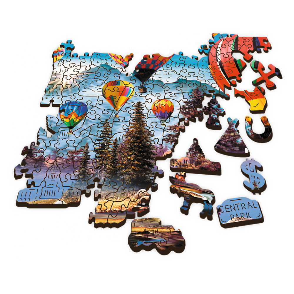 Puzzle trefl din lemn 1000 piese baloanele colorate