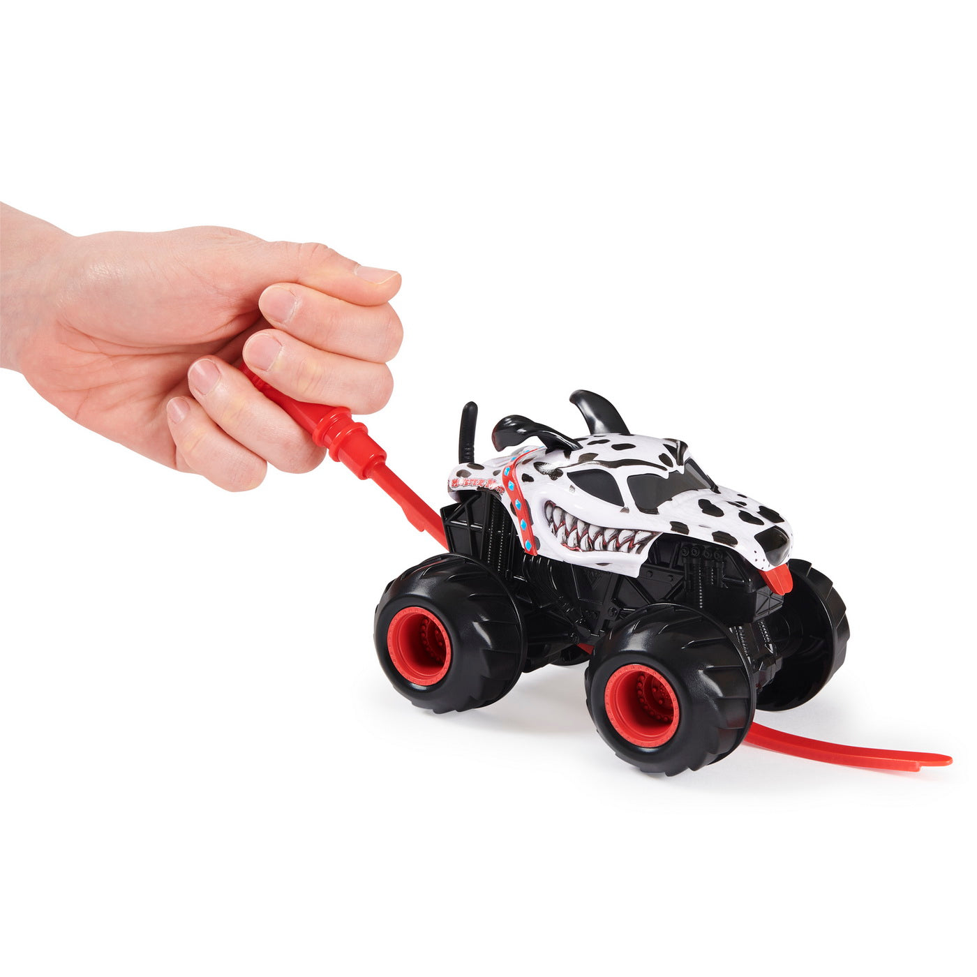 Monster jam dalmatianul mutt seria spin rippers scara 1 la 43