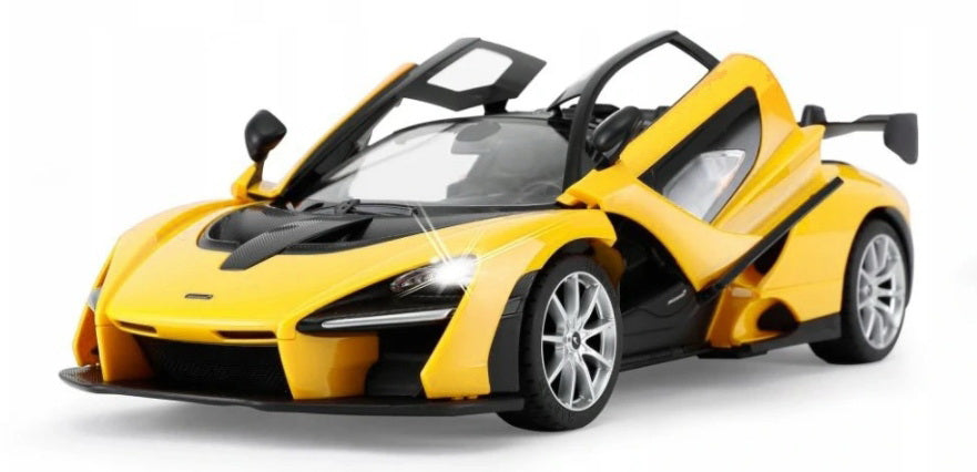 Masina cu telecomanda mclaren senna galben cu scara 1 la 14