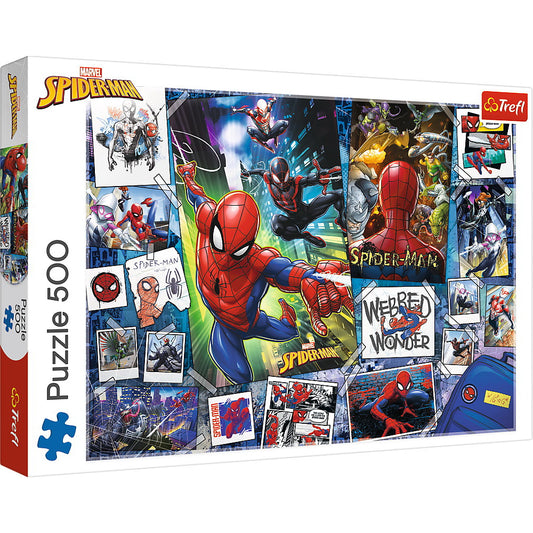 Puzzle trefl 500 poster cu spider-man supereroul