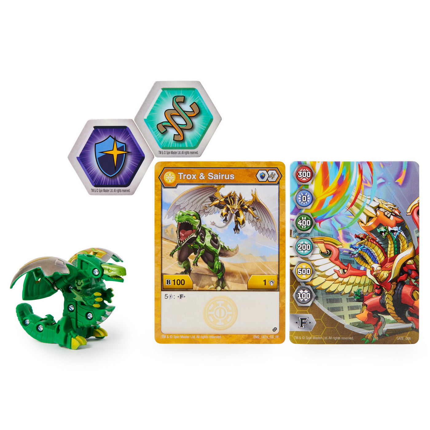 Bakugan s2 bila basic trox cu card baku-gear sairus