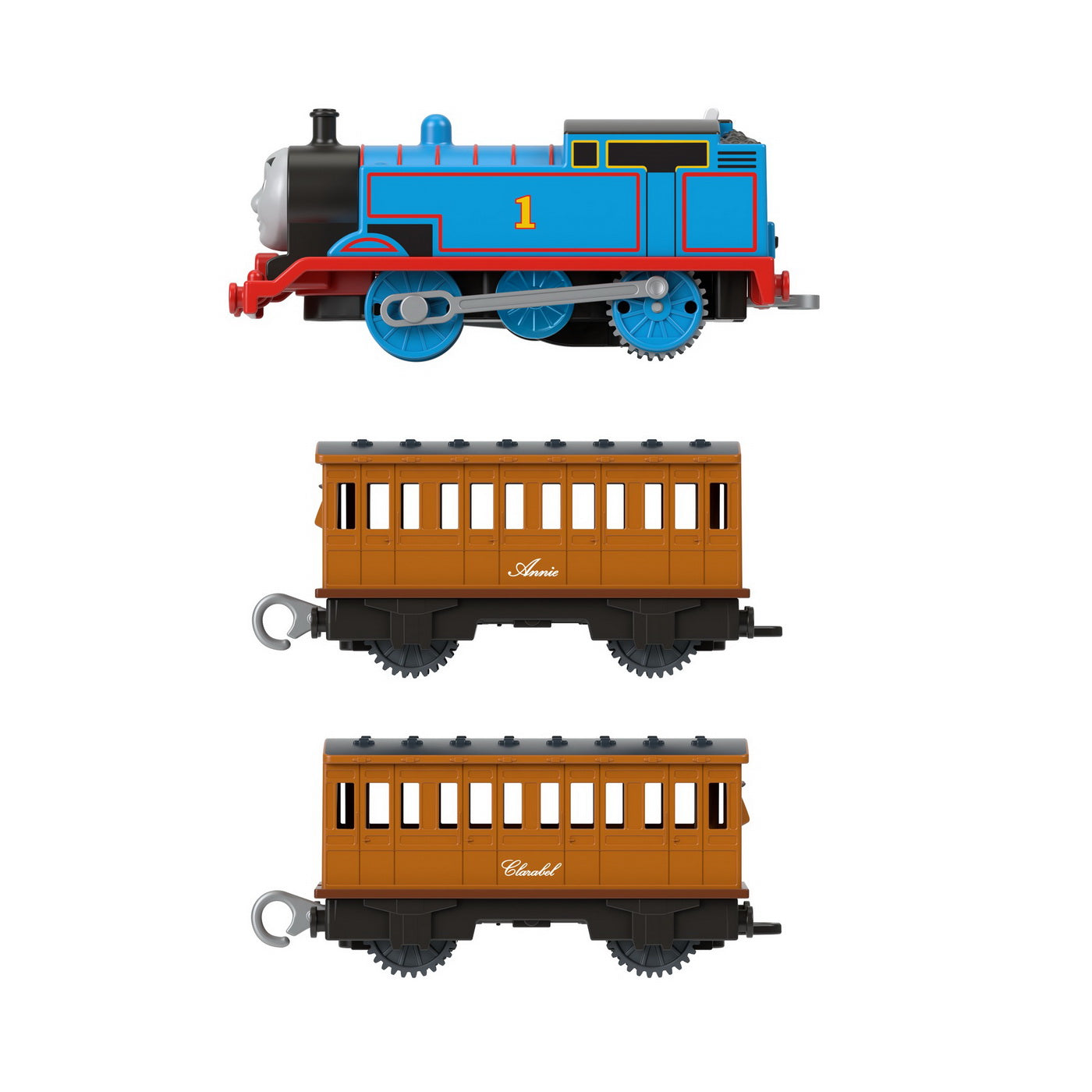 Thomas locomotiva motorizata cu 2 vagoane annie si clarabel