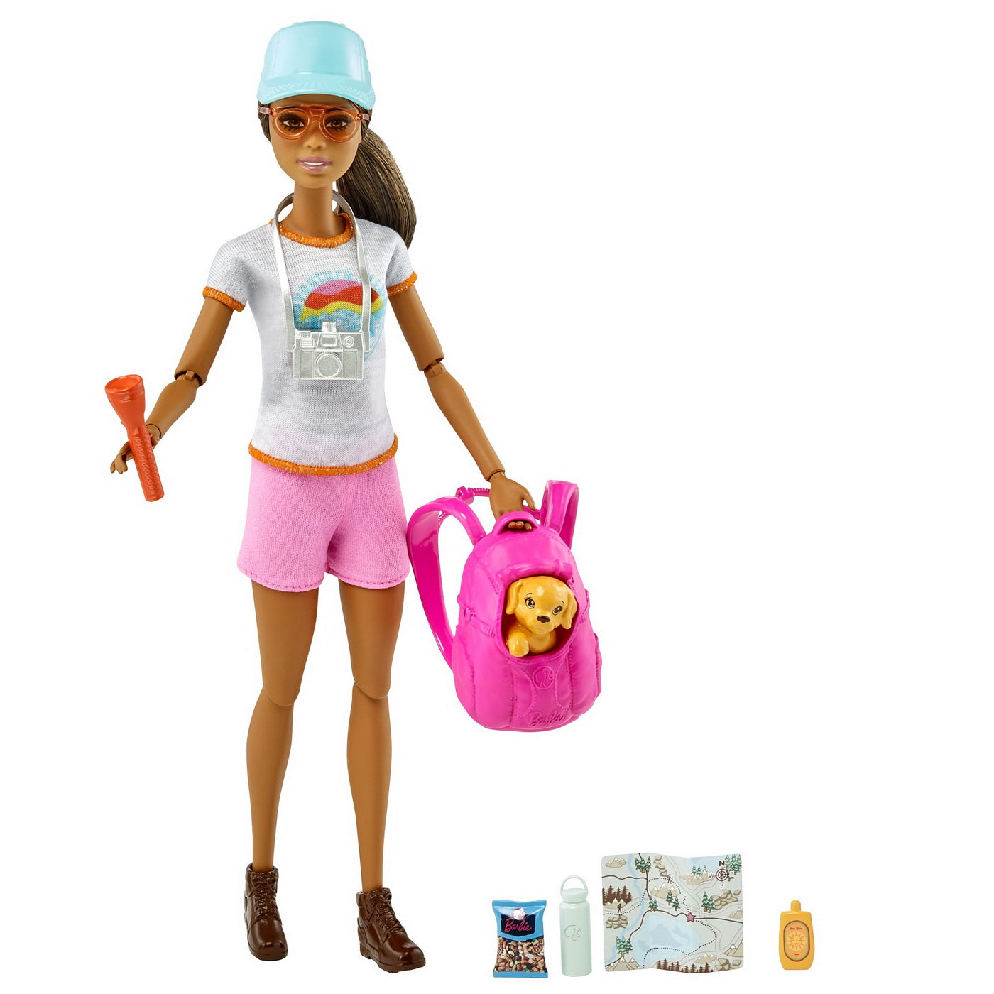 Barbie set de joaca in drumetie papusa cu accesorii