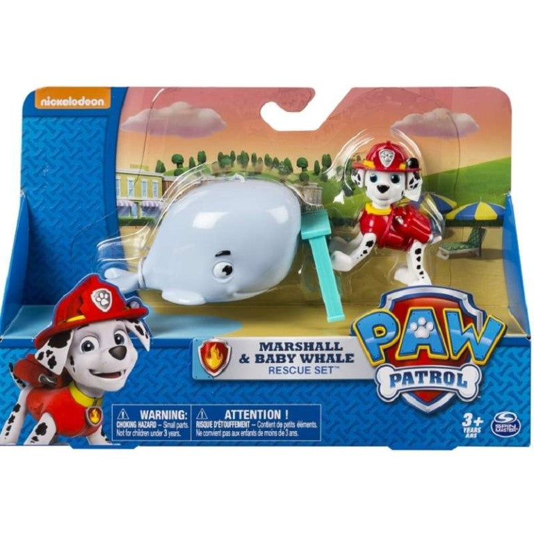 Set figurine spin master paw patrol marshall si baby whale