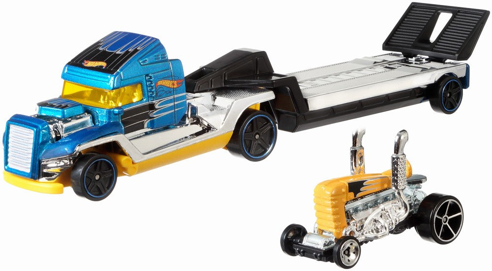 Set camion si masina sport hot wheels steel power