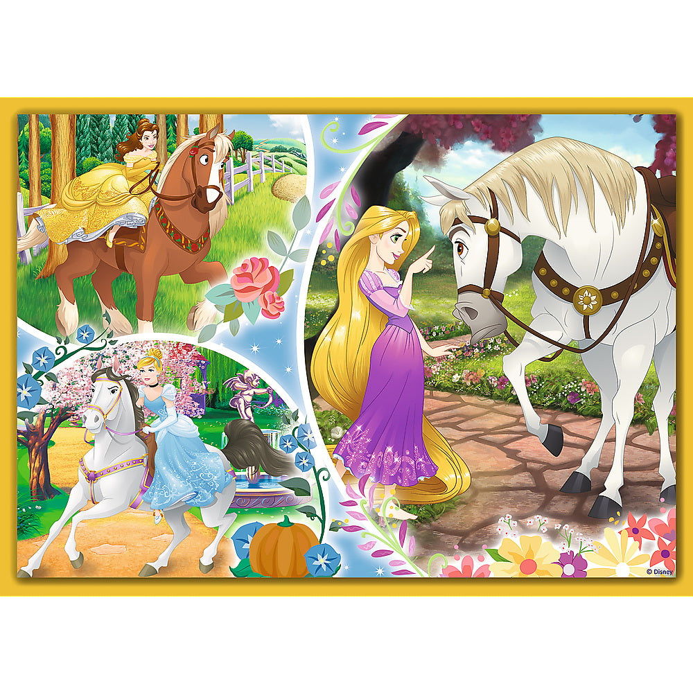 Puzzle trefl 4in1 disney princess -  ziua fericita