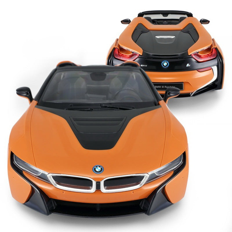 Masina cu telecomanda bmw i8 portocalie scara 1 la 12