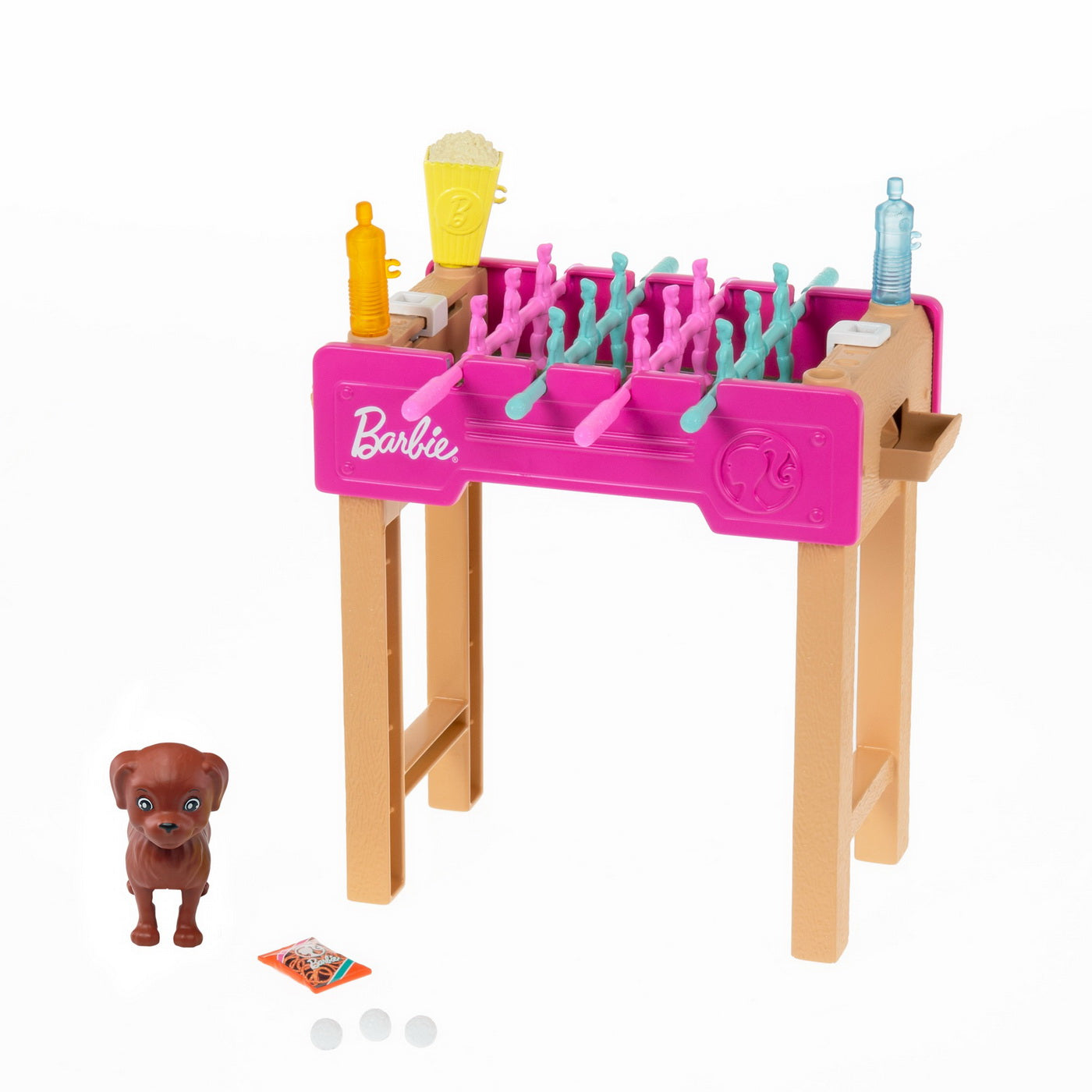 Barbie set mobilier exterior casa barbie masa de fotbal cu accesorii