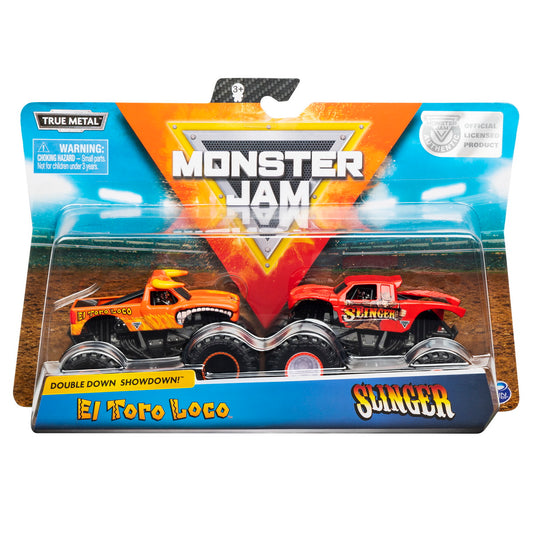 Monster jam set 2 machete metalice el toro loco si slinger