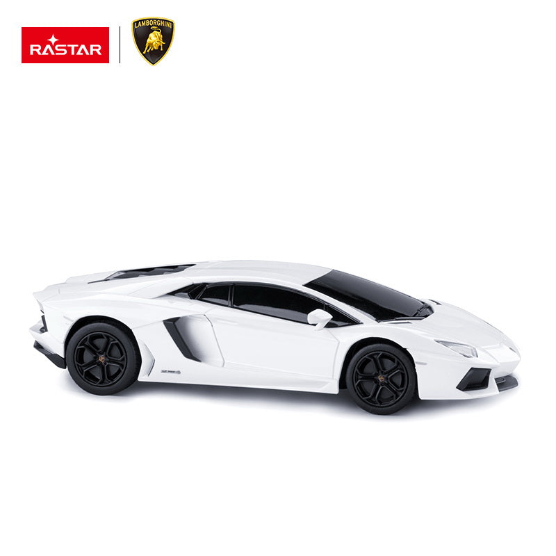 Masina cu telecomanda lamborghini aventador alb cu scara 1 la 24