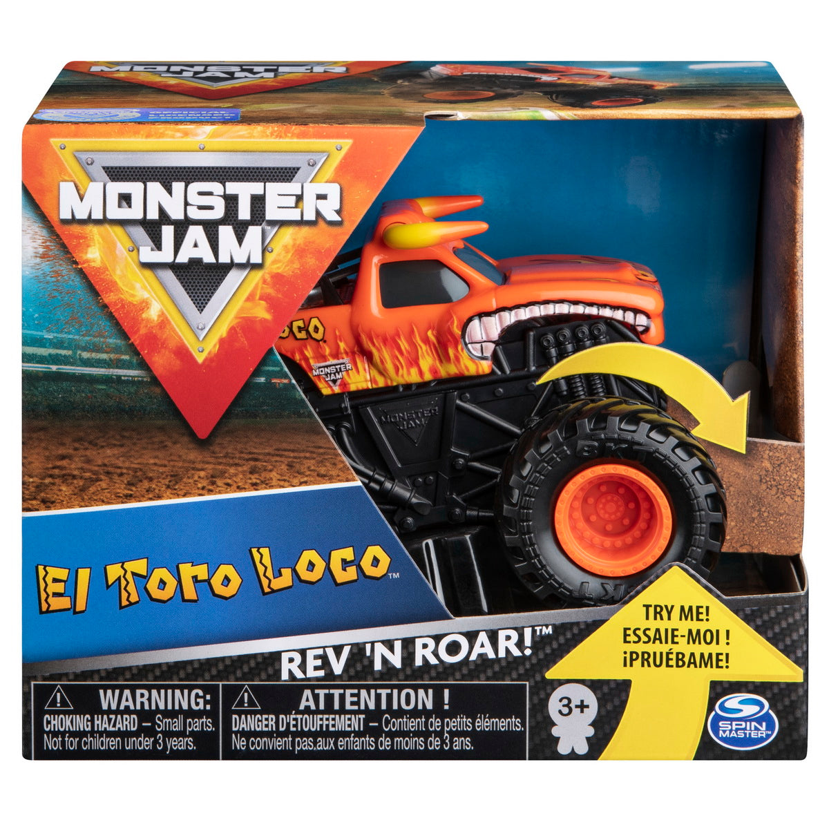 Monster jam metalice seria roar scara 1 la 43 el toro loco