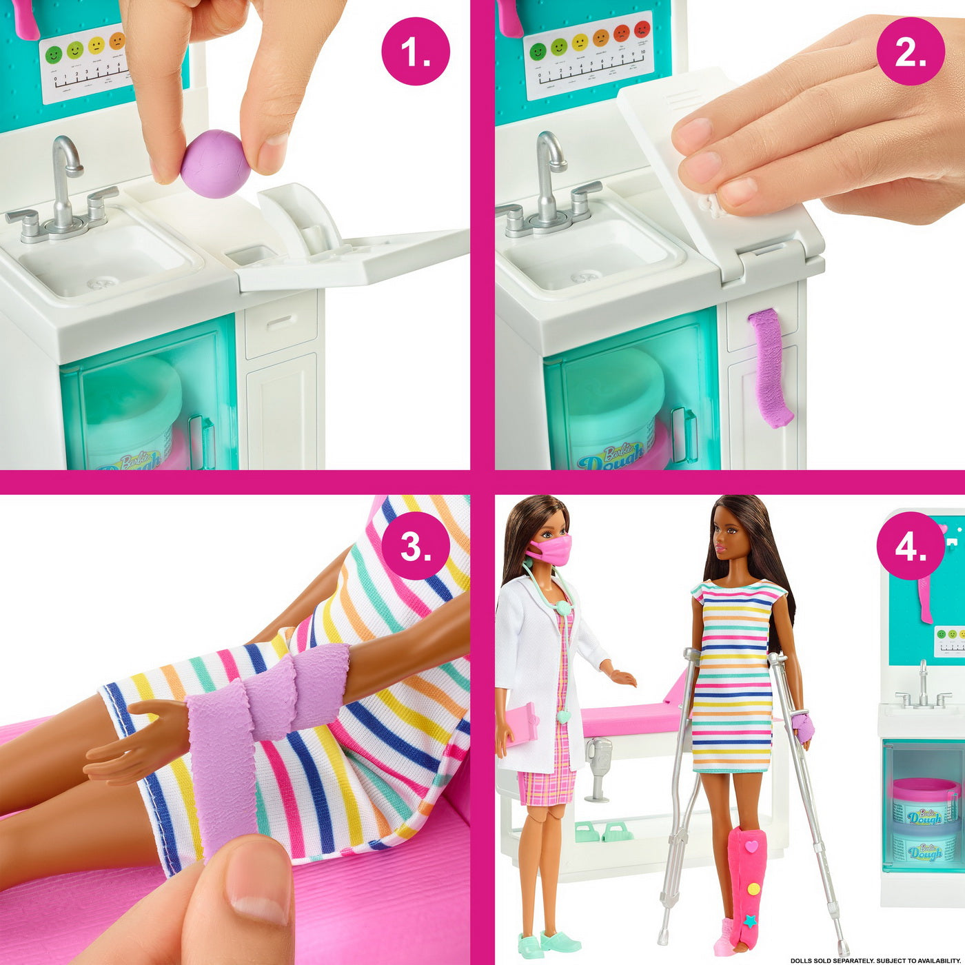 Papusa barbie cariere set de joaca doctor ortoped