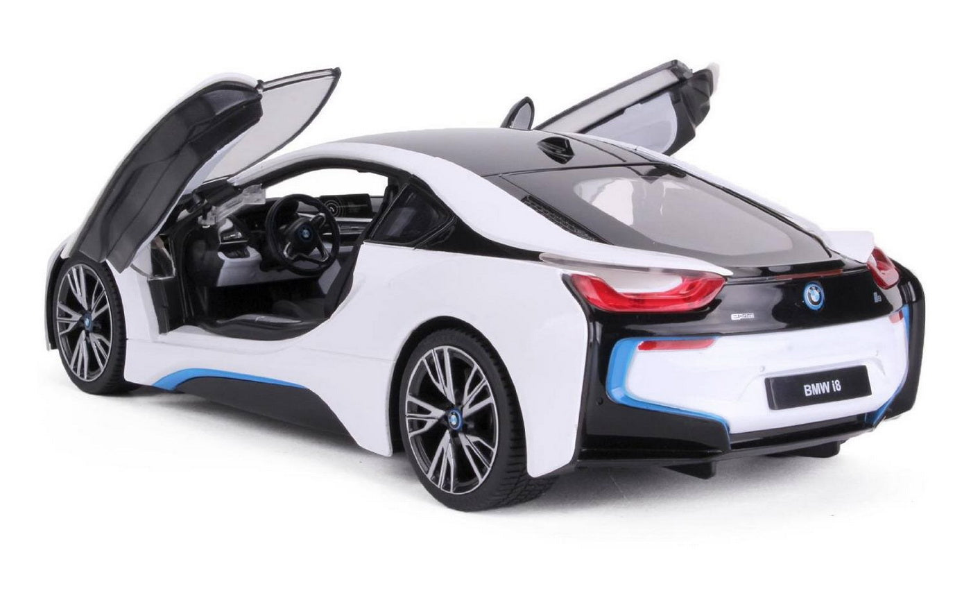 Masina cu telecomanda bmw i8 alb scara 1 la 14