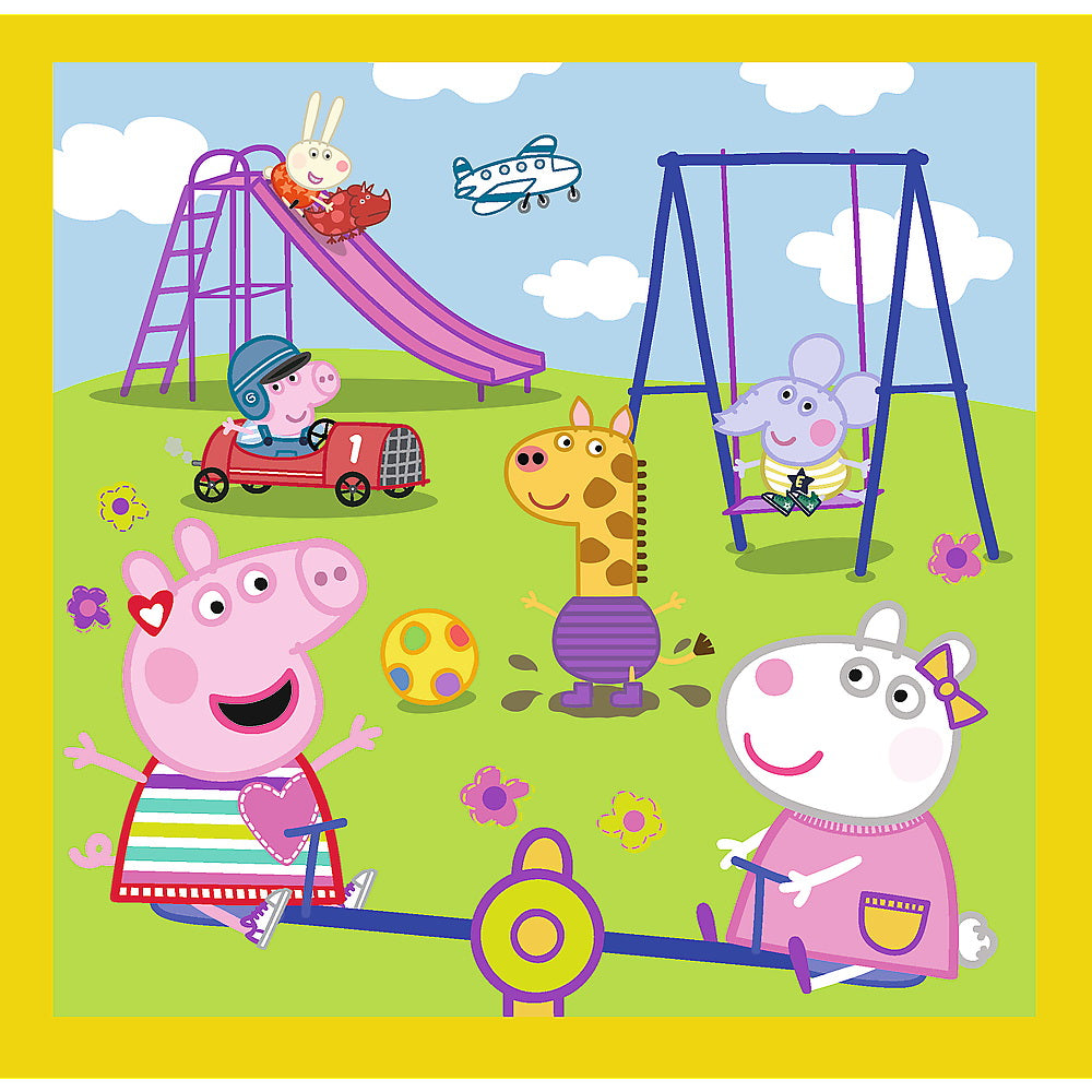 Puzzle trefl 3in1 peppa pig o zi aniversara