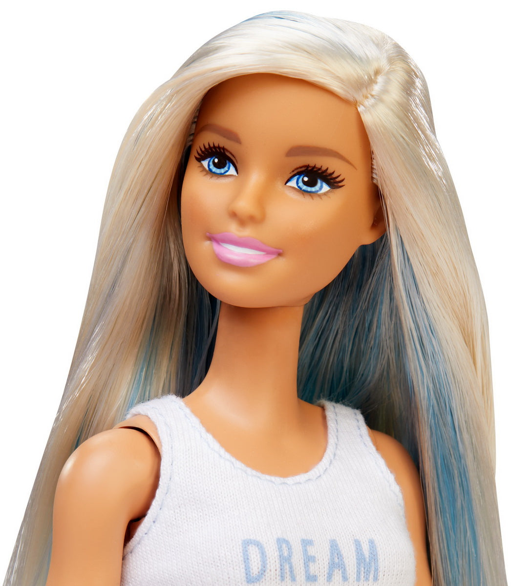 Papusa barbie fashionista cu maieu alb