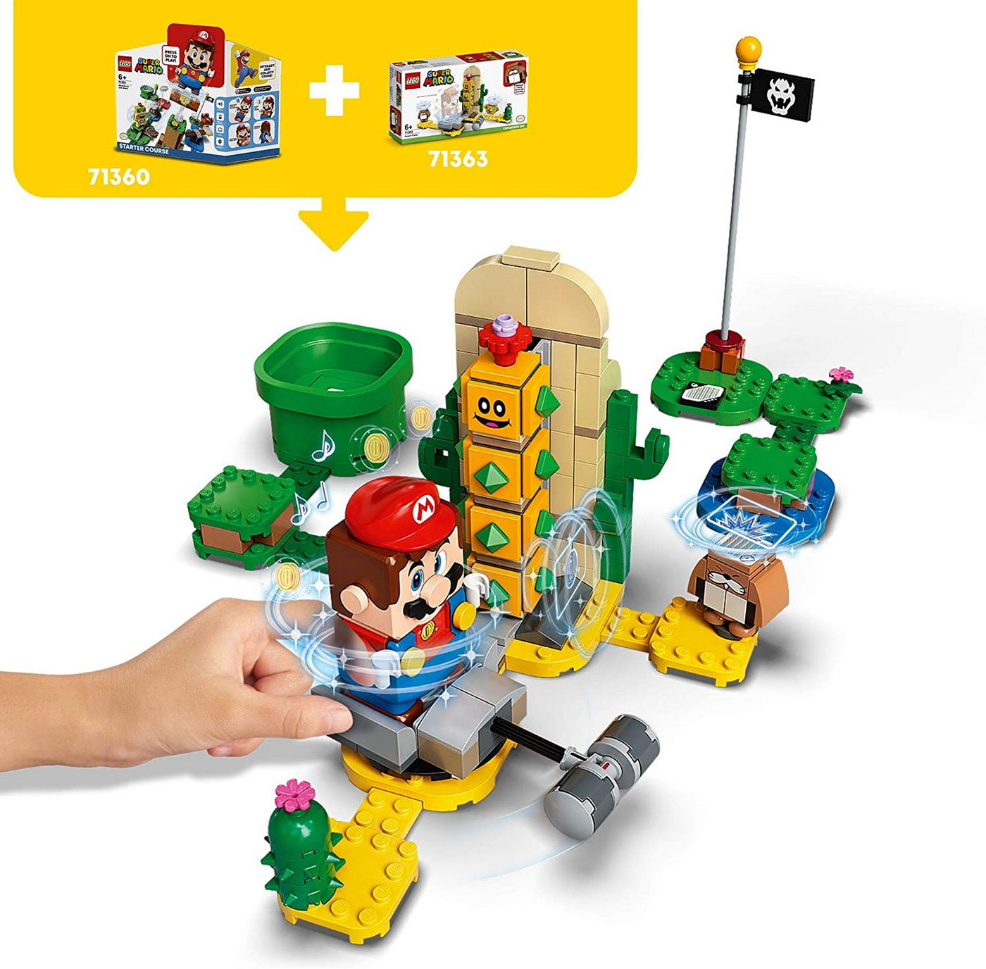 Lego super mario set de extindere pokey in desert 71363