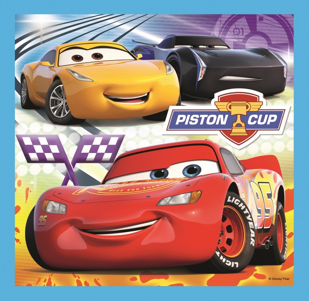 Puzzle trefl 3in1 cars pregatiri pentru cursa