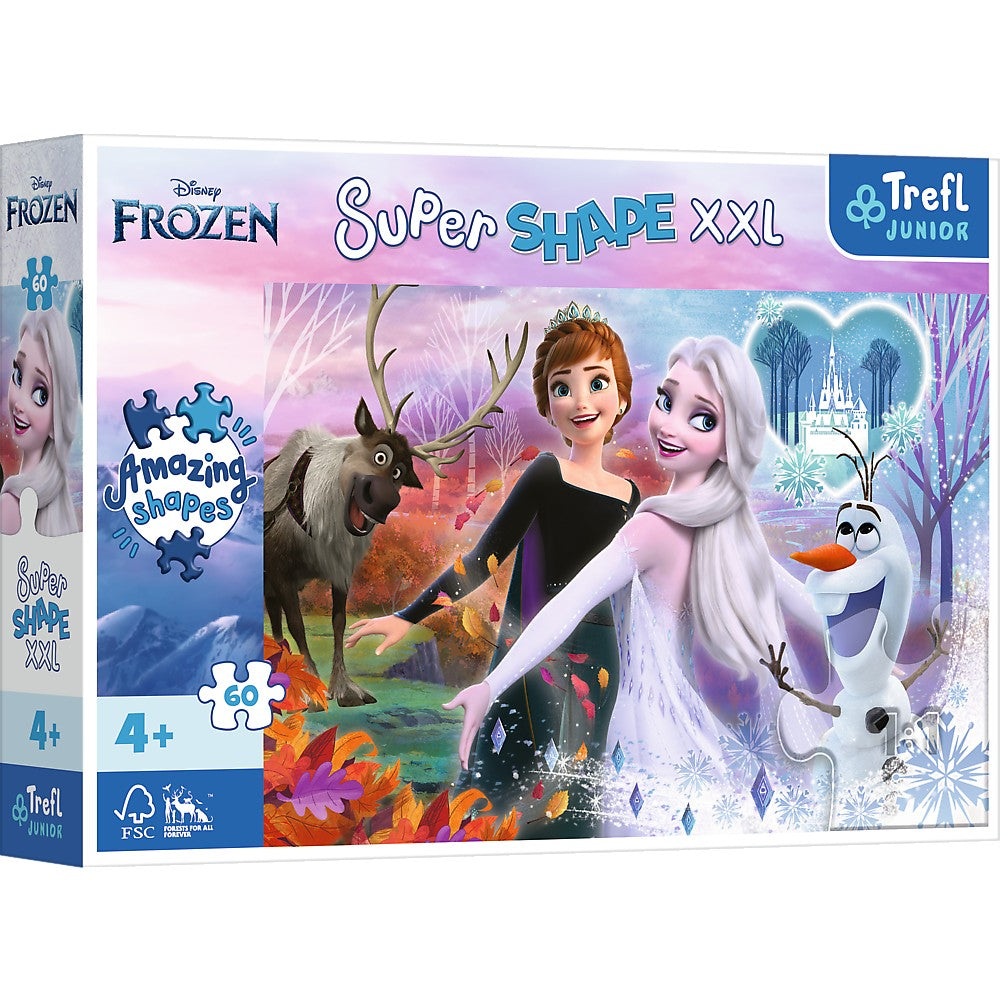 Puzzle trefl primo super shape xxl 60 disney frozen surorile dansatoare