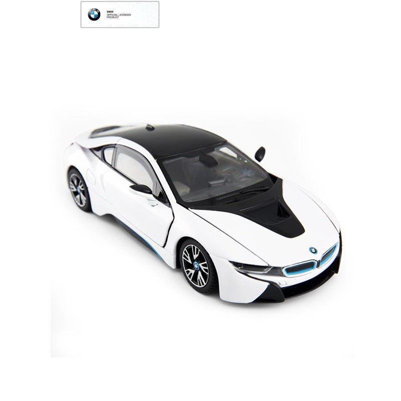 Masinuta metalica bmw i8 alba scara 1 la 24