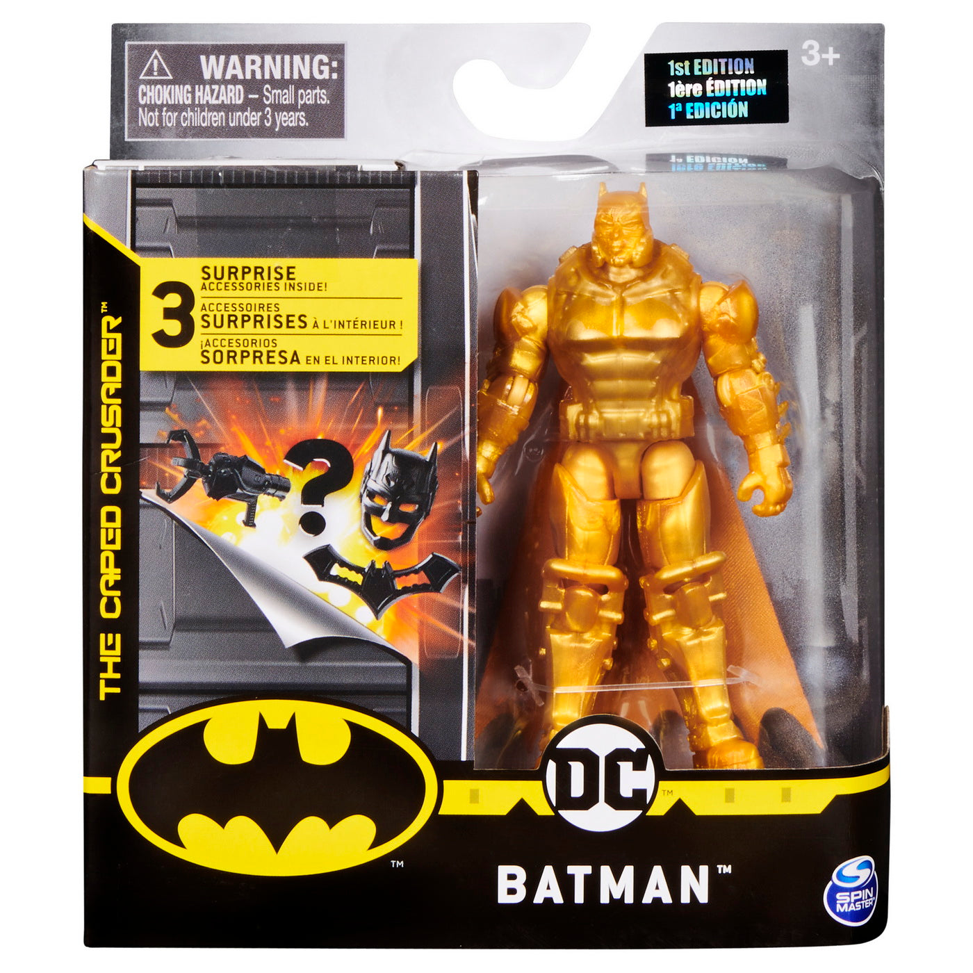 Figurina batman auriu 10cm cu accesorii surpriza