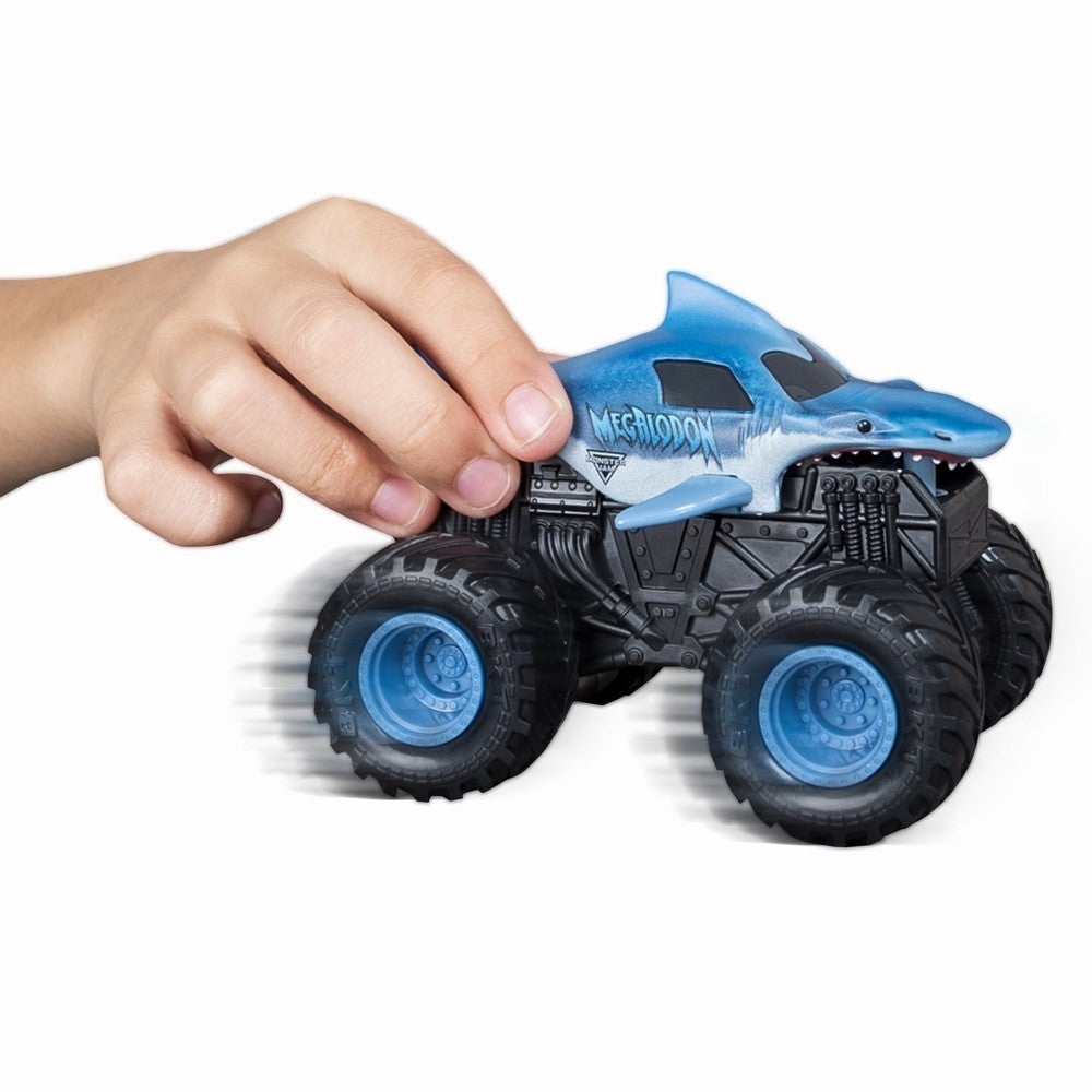 Monster jam macheta megalodon seria roar scara 1 la 43