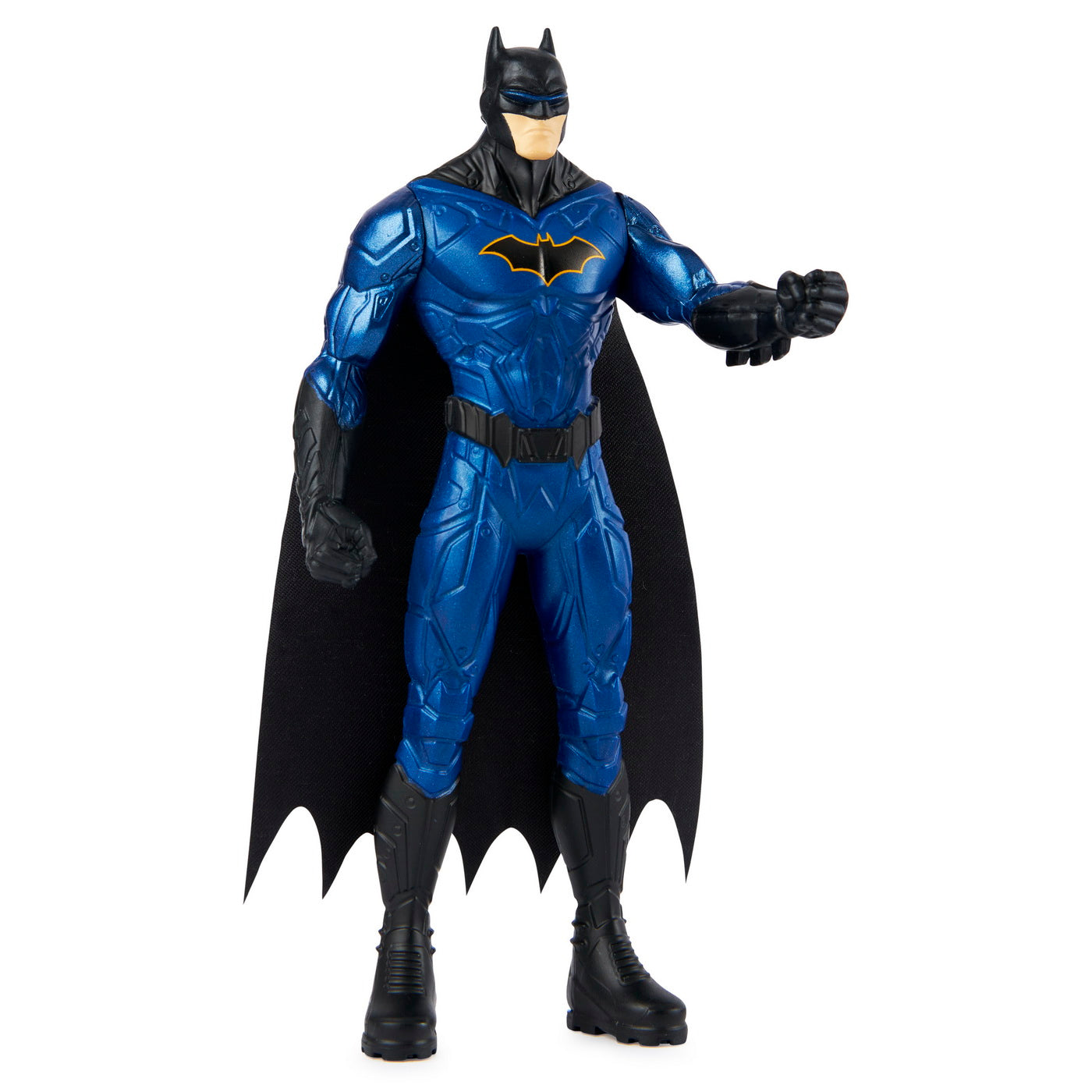 Figurina batman 15cm cu costum blue metal tech