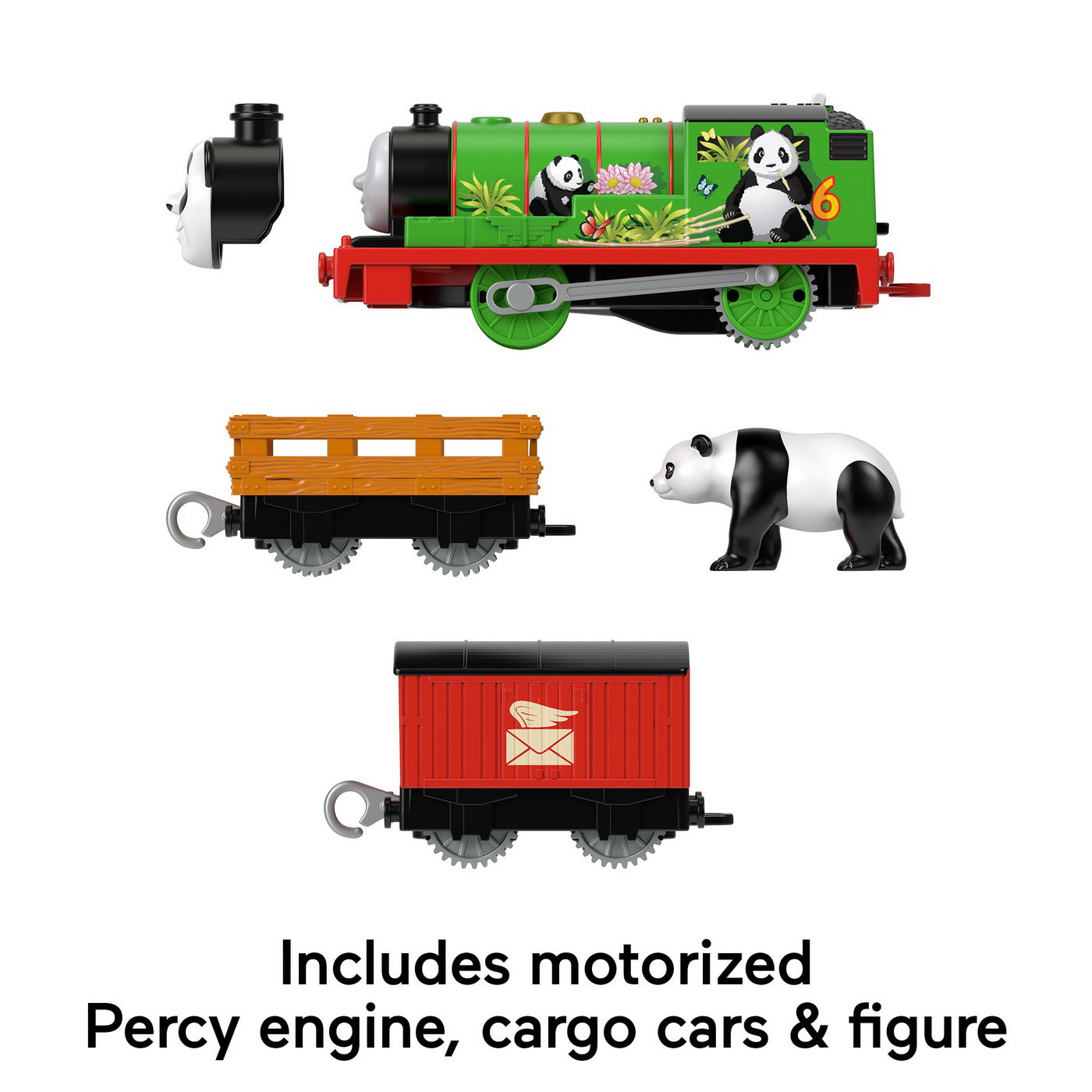 Thomas locomotiva motorizata safari panda percy