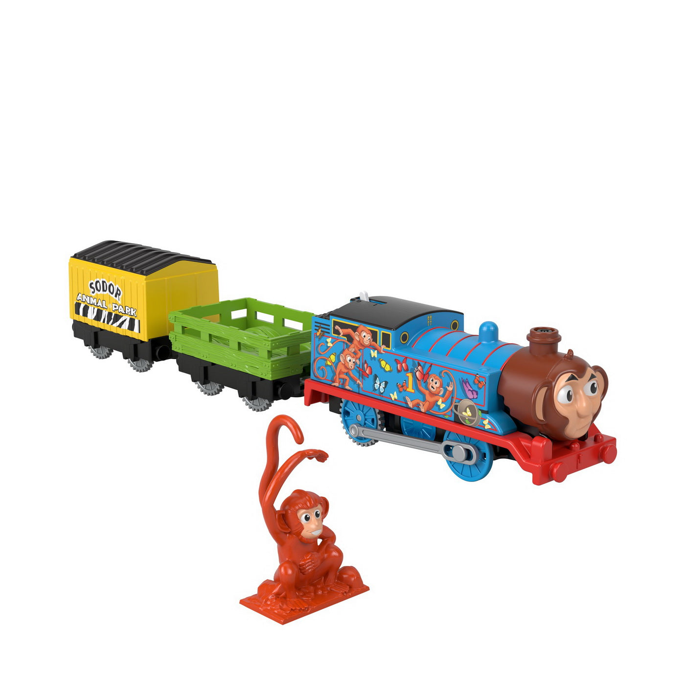 Thomas locomotiva motorizata safari monkey thomas